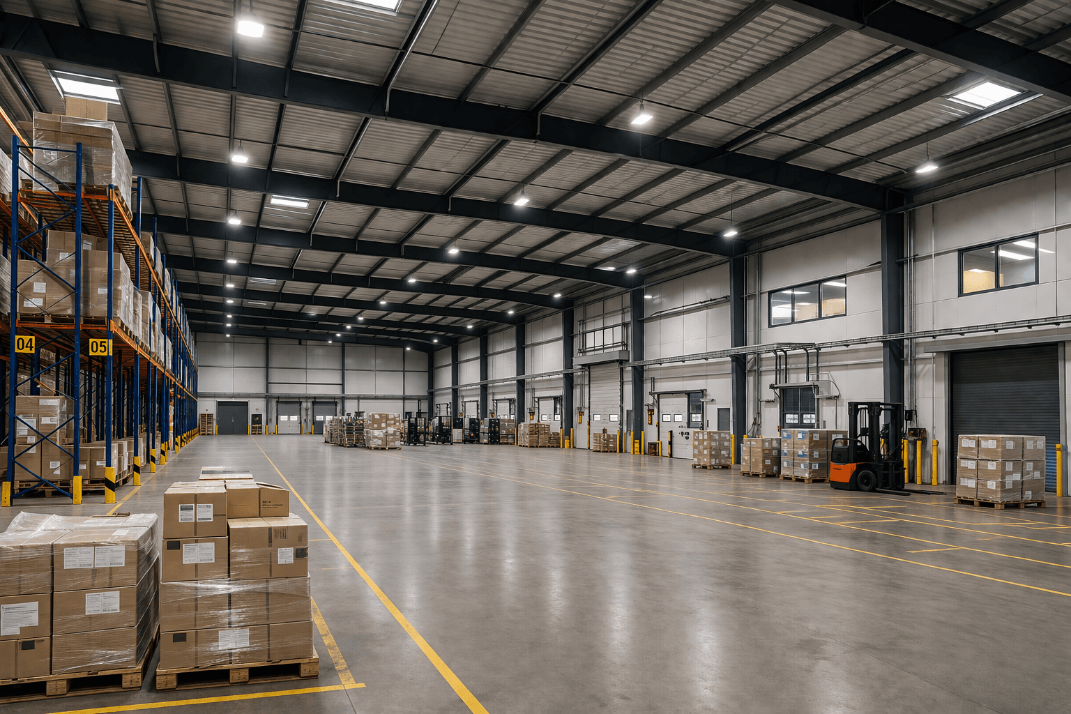 Industriehalle mit LED Beleuchtung