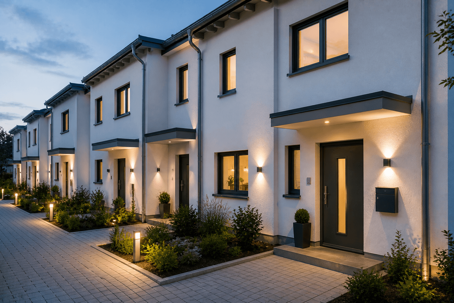 Reihenhäuser Neubau Elektroinstallation